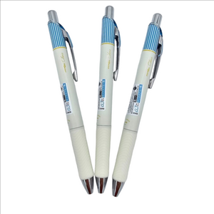 Pentel Energel Clena - 0.3 | Sax Blue Stripe Body + Black Ink | Lot of 3 - NEW